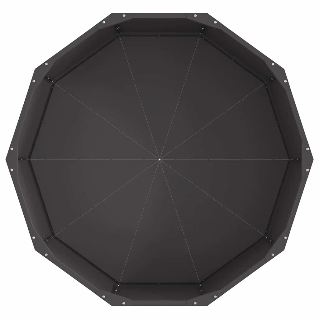 Fioriera rotonda moderna per esterni 90 x 90 x 35 cm design chic e minimalista in acciaio nero 02_0052971