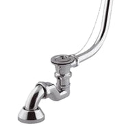 Colonna di scarico con sifone per vasca con tubo in rame cromato, tutta cromata