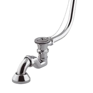 Colonna di scarico con sifone per vasca con tubo in rame cromato, tutta cromata