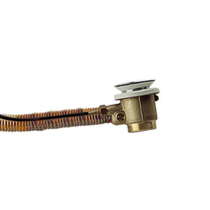 Colonna di scarico automatico con filo esterno e tubo in rame cm 70, per vasca ad angolo