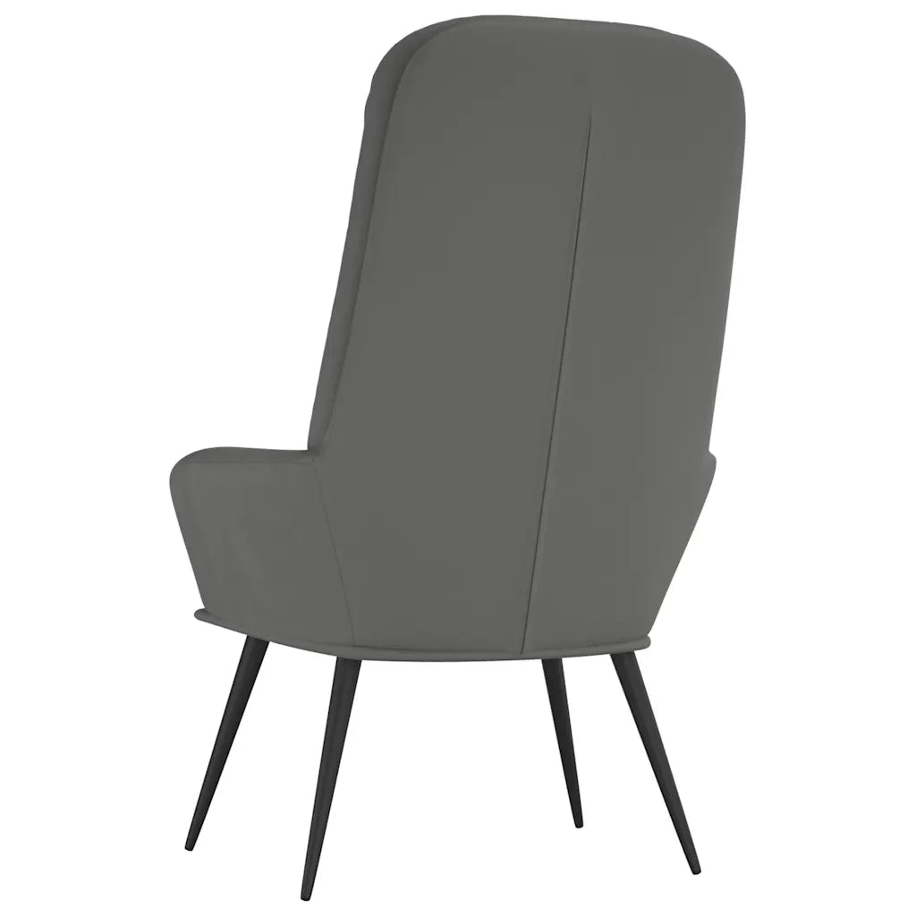 Sedia Relax Grigio Scuro in Velluto cod mxl 14239