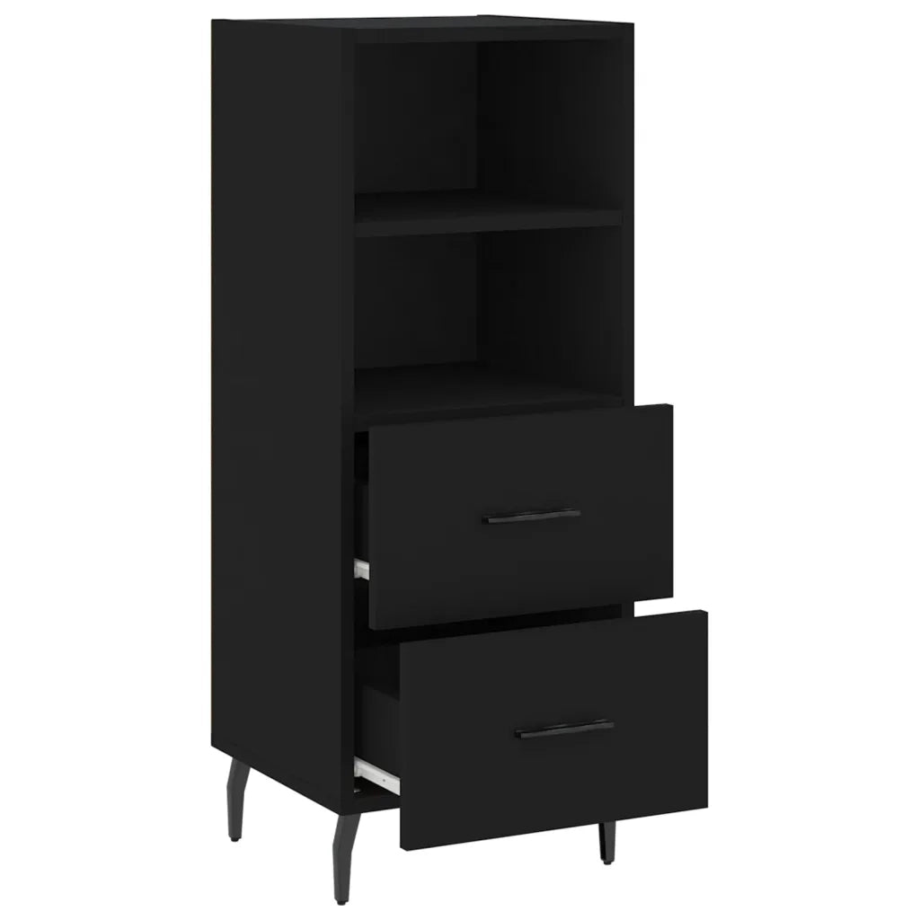 Credenza Nero 34,5x34x90 cm in Legno Multistrato 828685