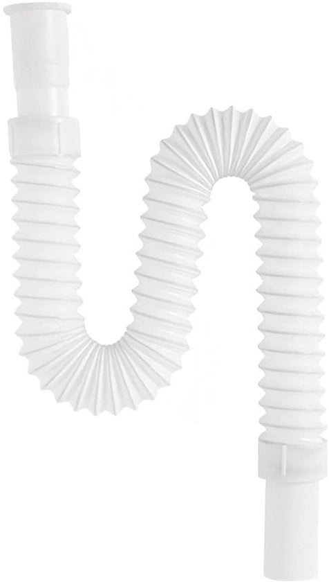 Sostegno di scarico regolabile 380-720mm - Guaina flessibile - Sostegno di scarico cucina - Sostegno di scarico bagno - Sostenibile - Installazione facile