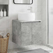 Mobile Lavabo da Parete Grigio Cemento 49,5 x 44,5 x 66 cm 890455