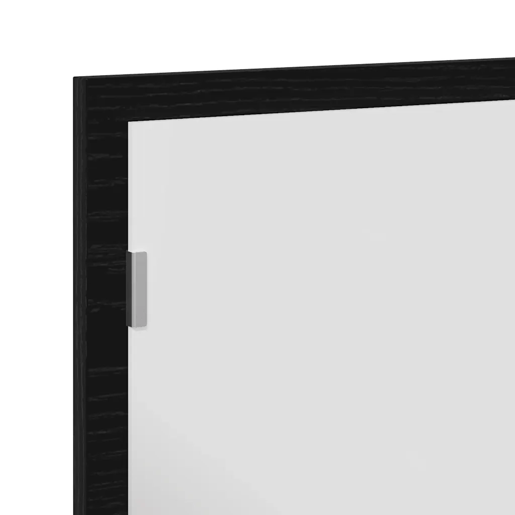 Specchio da Bagno con Luci LED-Specchio per Bagno Rovere Nero 60x8,5x37 cm