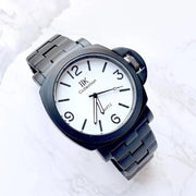 Trade Shop - Orologio Da Polso Ik Collection Uomo Analogico Quarzo Grande Nero Fondo Bianco -