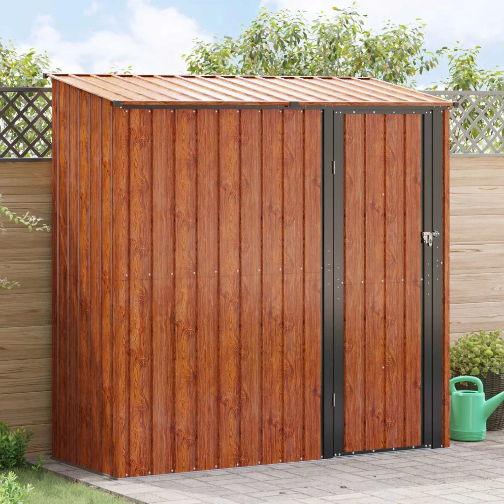 Casette da giardino Marrone 203 x 85,5 x 200 cm Metallo 42011304