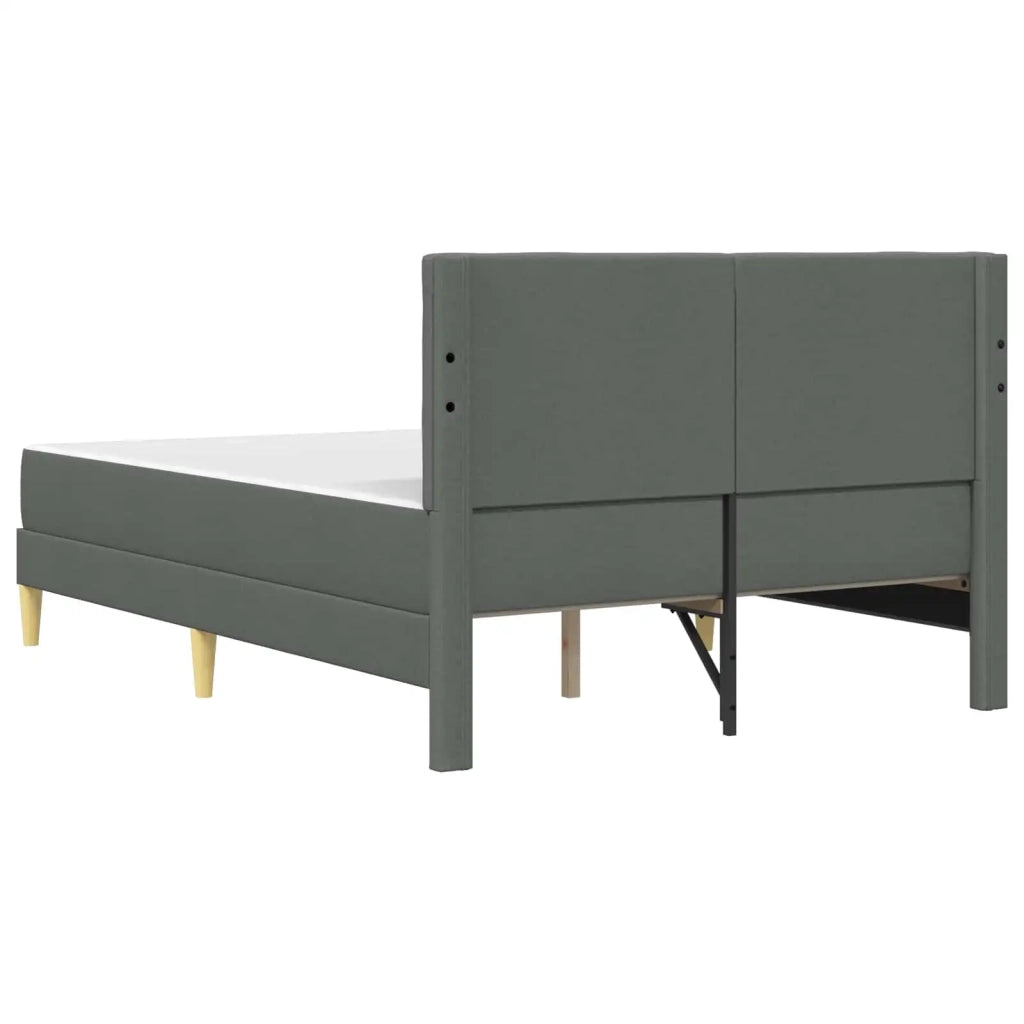 Struttura letto con materasso Grigio scuro 120 x 200 cm Tessuto 3415104