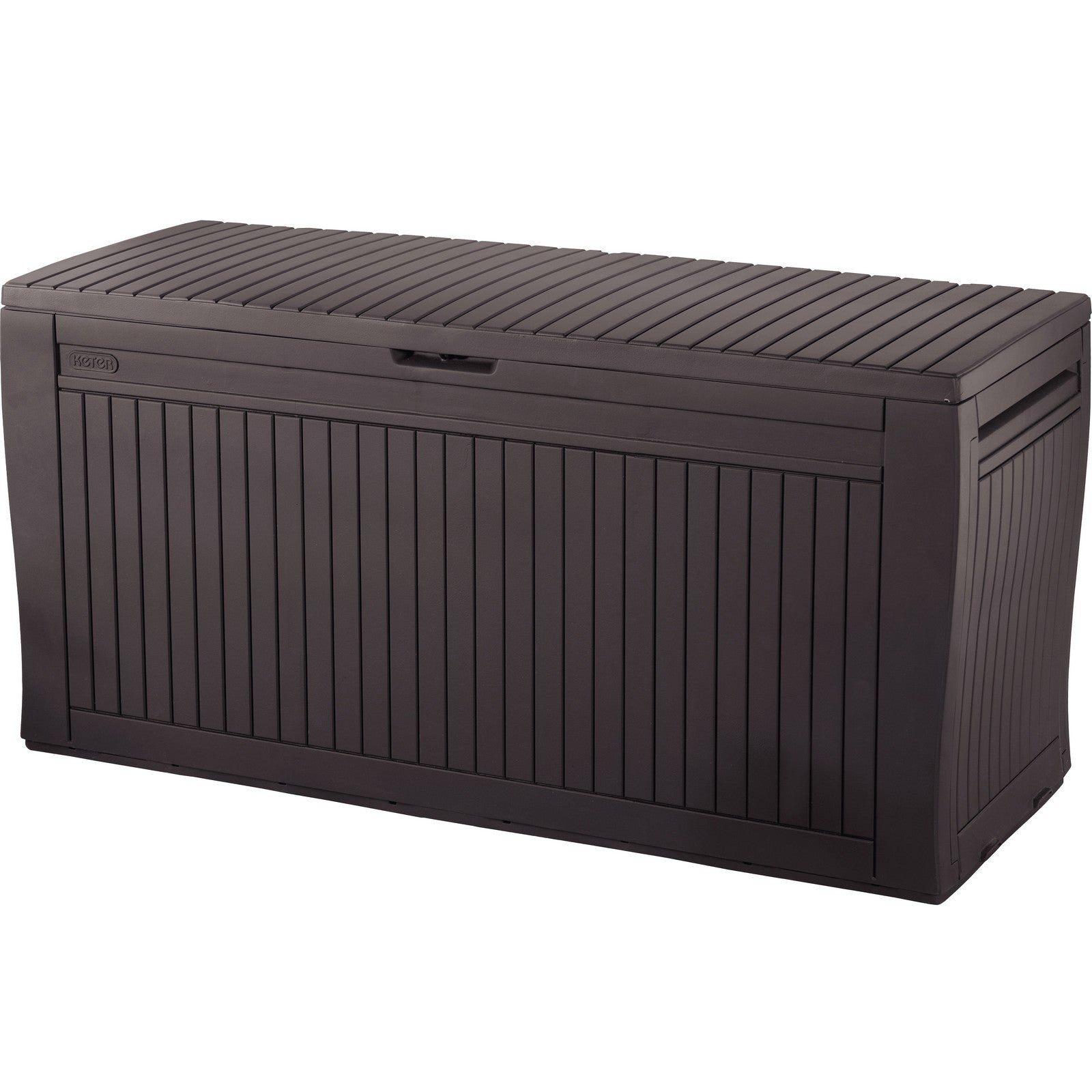 cassapanca keter effetto legno comfy brown 116x44x57h 270lt. cod:ferx.244