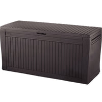 cassapanca keter effetto legno comfy brown 116x44x57h 270lt. cod:ferx.244