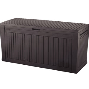 cassapanca keter effetto legno comfy brown 116x44x57h 270lt. cod:ferx.244