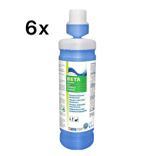 Beta 6 Pezzi x 1 L, Detergente Pavimenti Ultraconcentrato Effetto Bagnante | Kiter