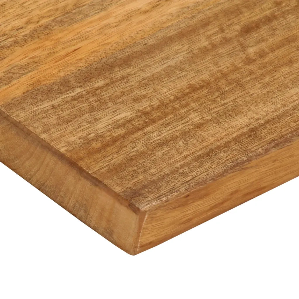 Piano Tavolo Bordi Vivi 80x60x3,8 cm in Legno Massello di Mango 370596
