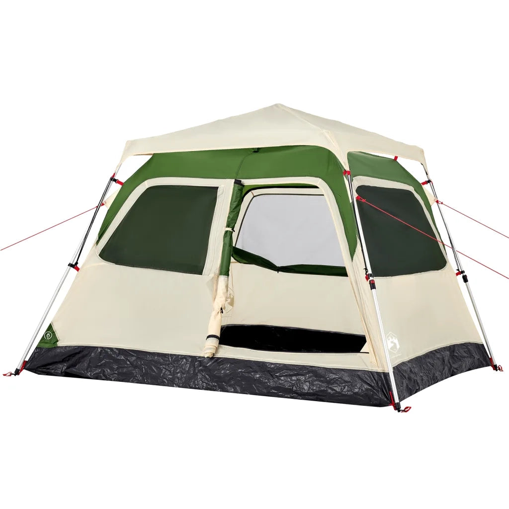 Tenda a Cupola da Campeggio 4 Persone Verde a Rilascio Rapido 4004230