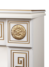 Camino Elettrico da Pavimento 101x140x33 cm Effetto Fiamma 1950W Versailles Maxi & Mirabella Avorio