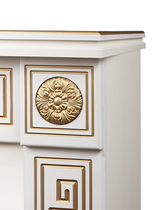 Camino Elettrico da Pavimento 101x140x33 cm Effetto Fiamma 1950W Versailles maxi & Richi Avorio