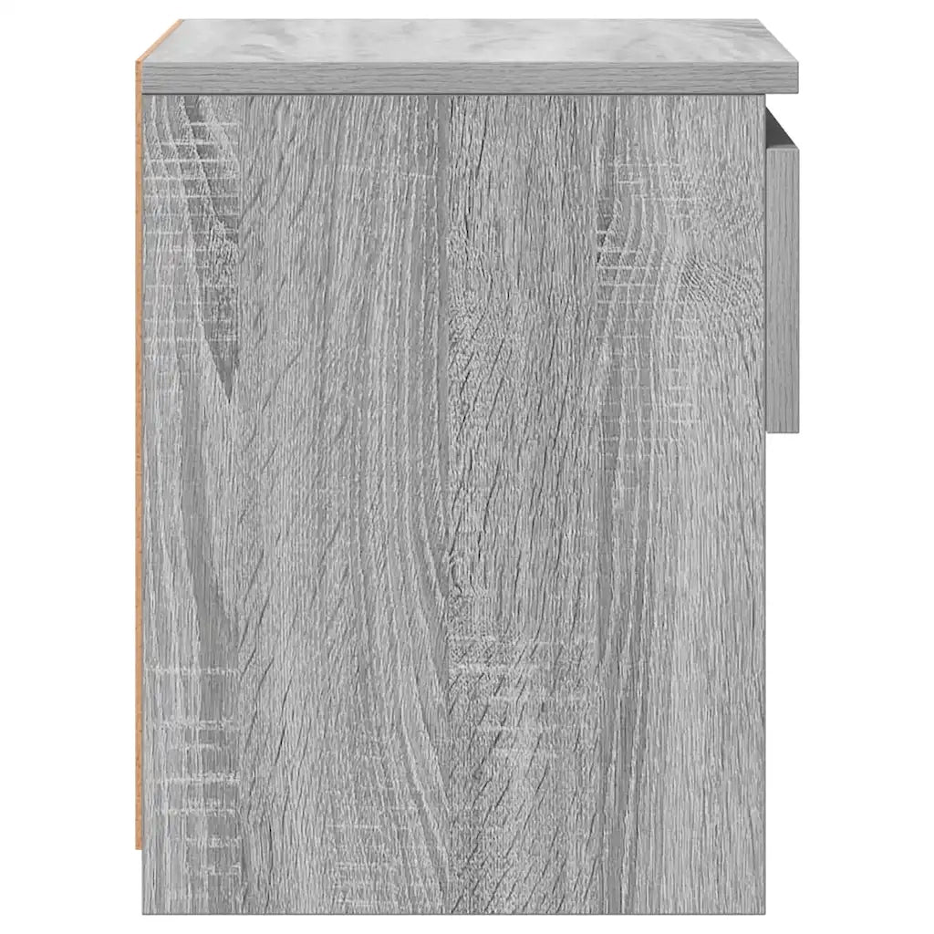 Comodino | Armadio da Notte | Mobiletto da notte Rovere Grigio 40x30x39 cm Legno Ingegnerizzato