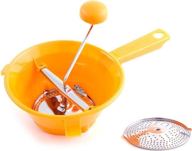 MAURY'S PASSAVERDURA TILLY 2 DISCHI DA 24 CM COLORE ARANCIONE IN PLASTICA CON COMPONENTI IN METALLO