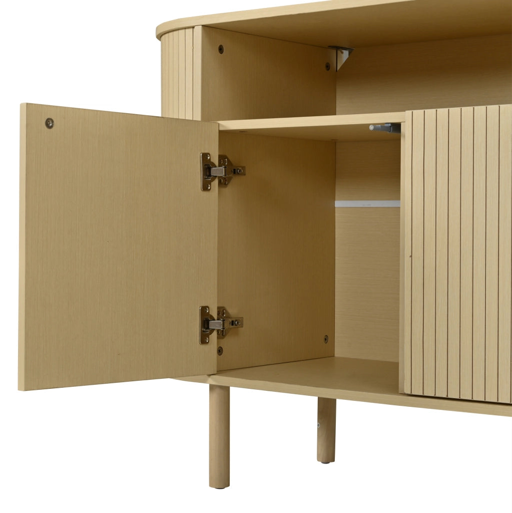 Credenza moderna 160 cm con 3 ante e vani aperti