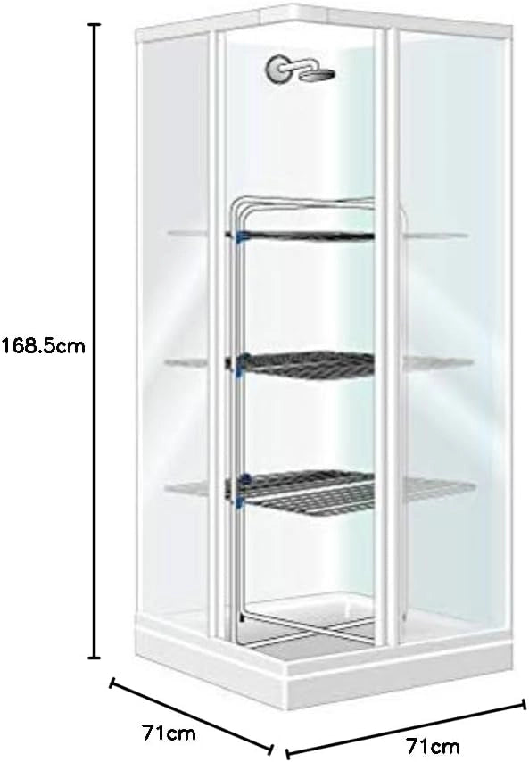 Stendibiancheria Modular 4 a 4 piani in acciaio trattato con ruote capacità 40 metri Gimi