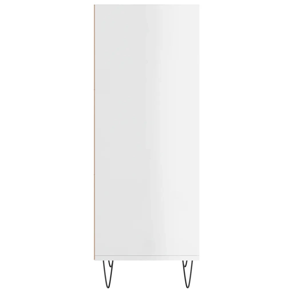 Credenza-Buffet-Armadio da cucina Bianco Lucido 34,5x32,5x90 cm in Legno Multistrato 157721