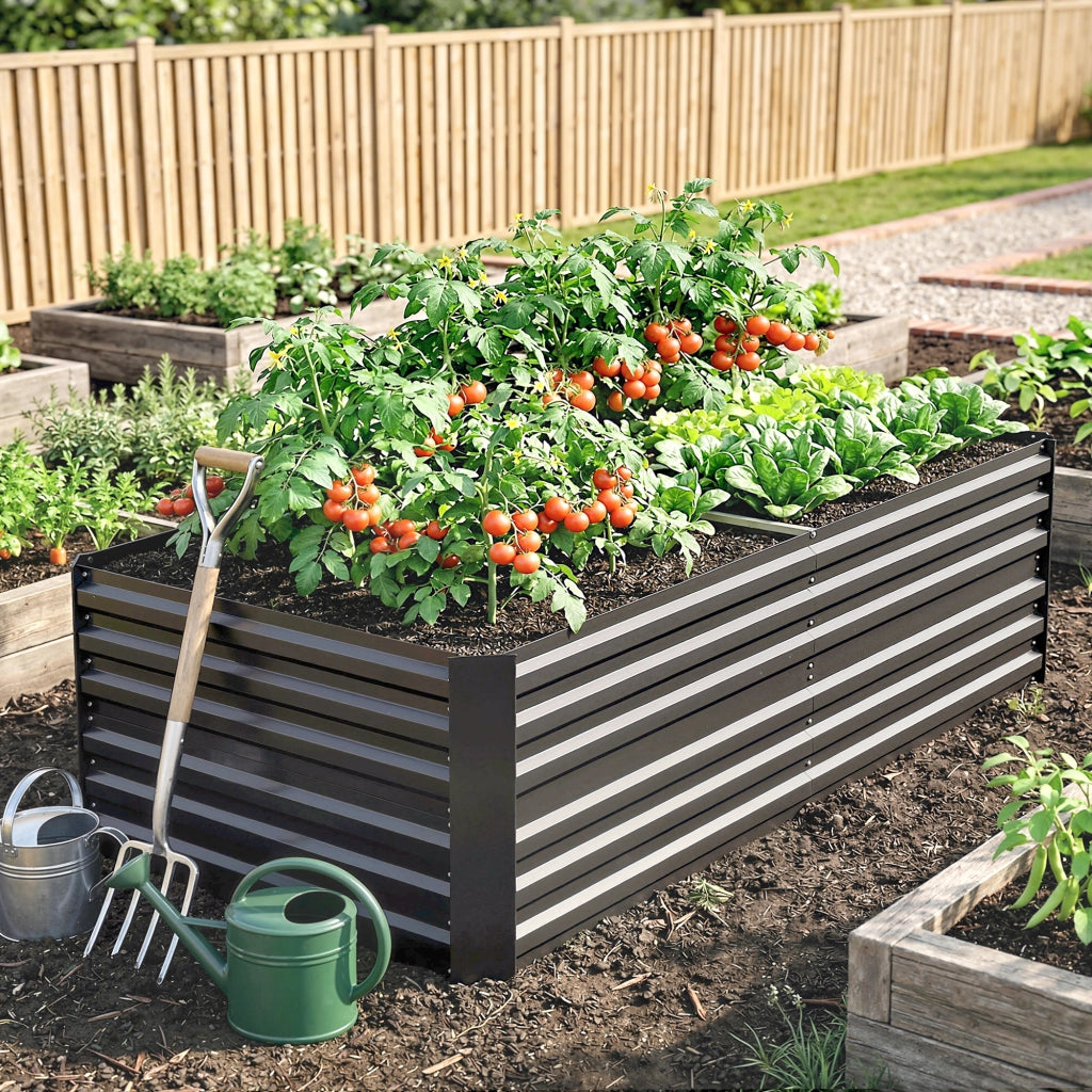 Fioriera rialzata giardino ¨C Xylo ¨C acciaio grigio antracite
