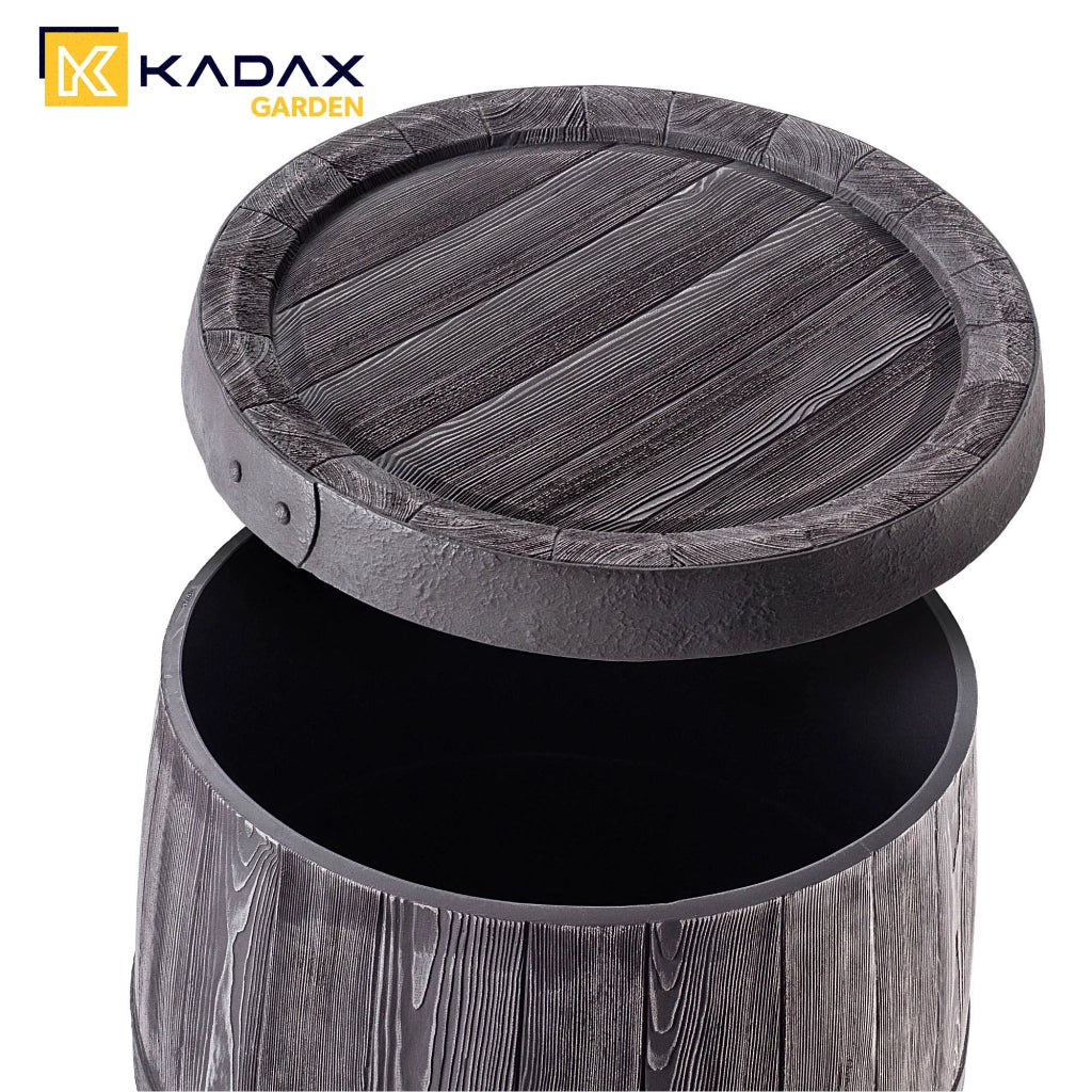 Serbatoio per acqua piovana KADAX da 500 litri, contenitore per acqua, kit di collegamento, rubinetto