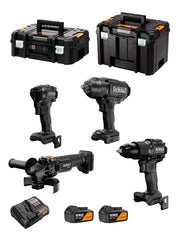DeWALT Kit DCK4222MM2T McLaren WorkShop (DCD86M + DCF86M + DCF99M + DCG45M + 2x4,0 Ah + DCB1104 + TSTAK II +TSTAK VI)