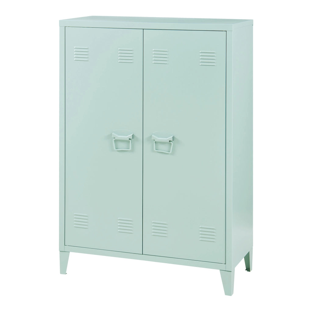 Armadietto da Ufficio Oripää in Acciaio 110 x 75 x 33 cm Verde Pastello [en.casa]