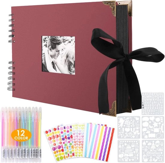 Album fotografico per hobby - Scrapbook con 80 pagine - Set creativo