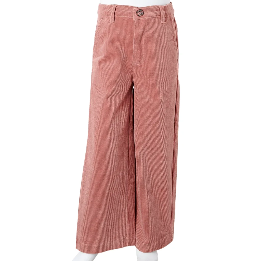 Pantaloni per Bambini in Velluto a Coste Rosa Antico 104 CFW9561251