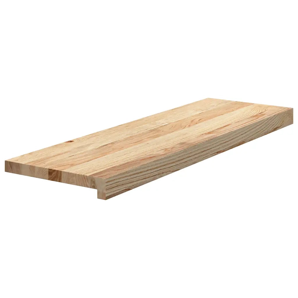 Gradini 2 pz | Tappetini per scale autoadesivi 80x30x2 cm in Rovere Massello Non Trattato