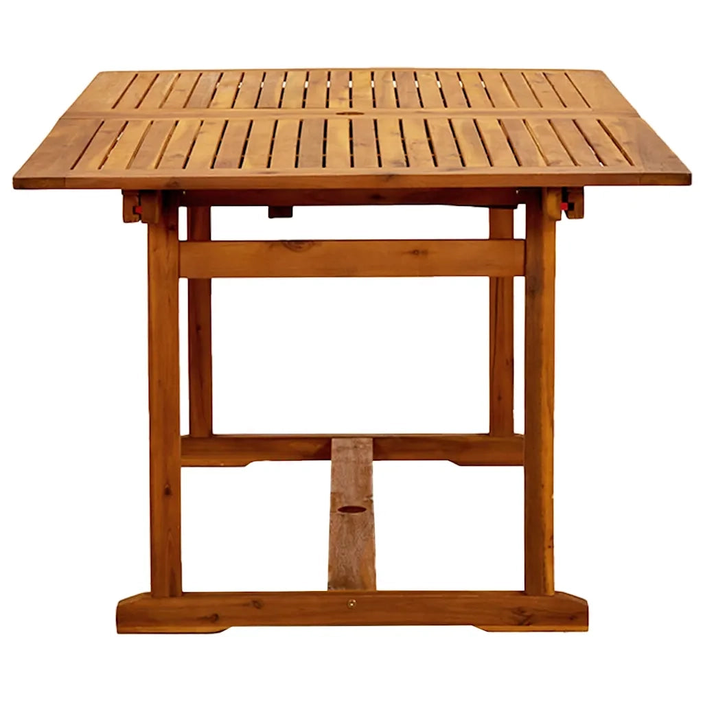 Set Pranzo da Giardino 7pz Legno Massello di Acacia e Textilene