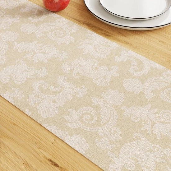 Tela da tavola elegante con disegno di fiori lussuosi per tavoli da 4 posti 32 x 150 cm