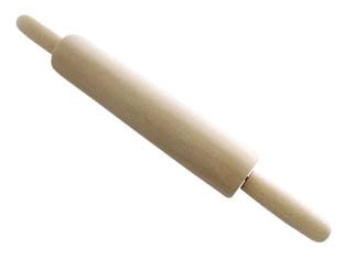 MATTARELLO IN LEGNO CON MANICO GIREVOLE cm.40 diametro cm.5 corpo cm.23    CALDER