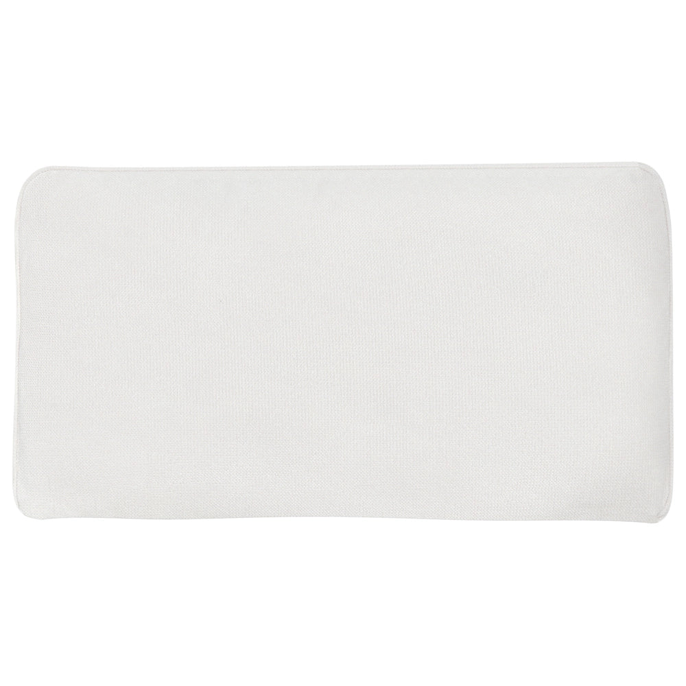 Poltrona in tessuto bianco sporco Sedia da salotto minimalista con gambe nere Braccio a binario