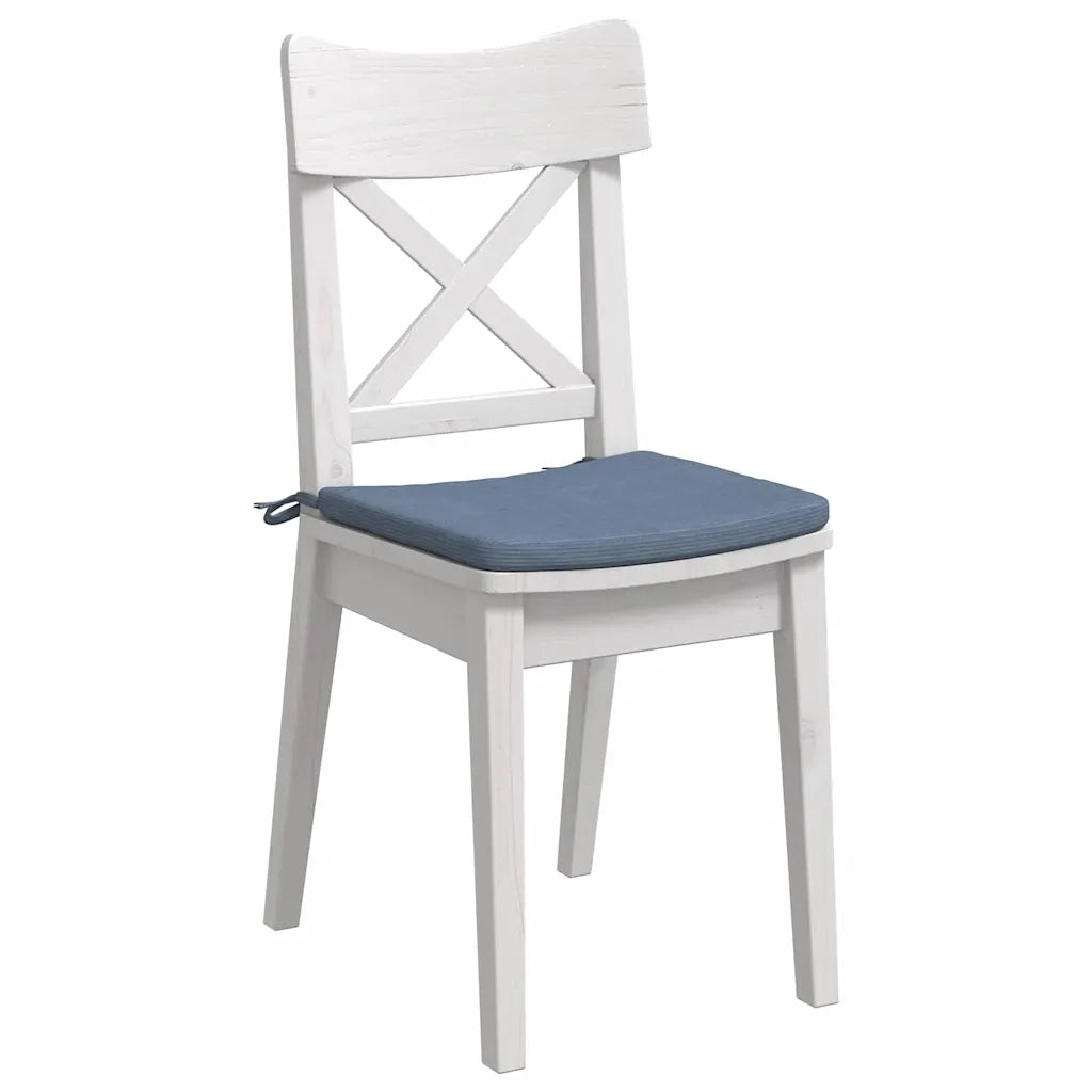 Cuscini per Seduta 4 pcs Blu 40 x 40 x 3 cm Tessuto in Cords 42015227