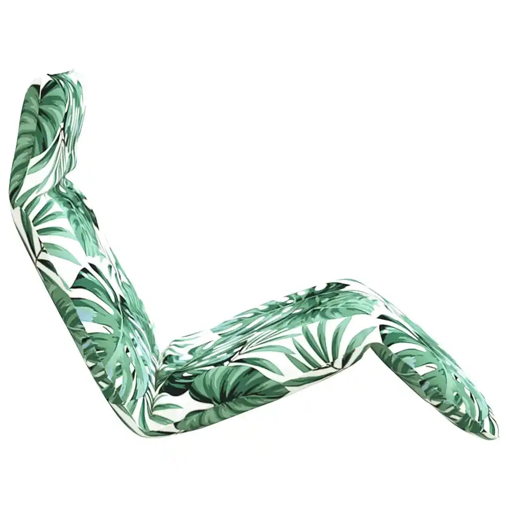 Sdraio da giardino | Lettino Pieghevole Motivo a Foglie 175x54x8,5 cm Tessuto Oxford