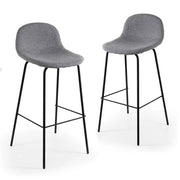 SGABELLO RIGA CON SEDUTA IMBOTTITA E STRUTTURA ALLUMINIO DA 106 CM GRIGIO
