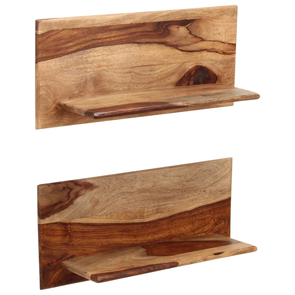 Mensole 2 pz 58x26x20 cm in Legno Massello di Acacia 247930