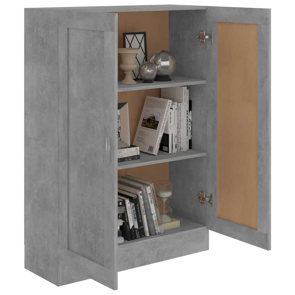 Libreria Grigio Cemento 82,5x30,5x115 cm in Legno Multistrato 802718