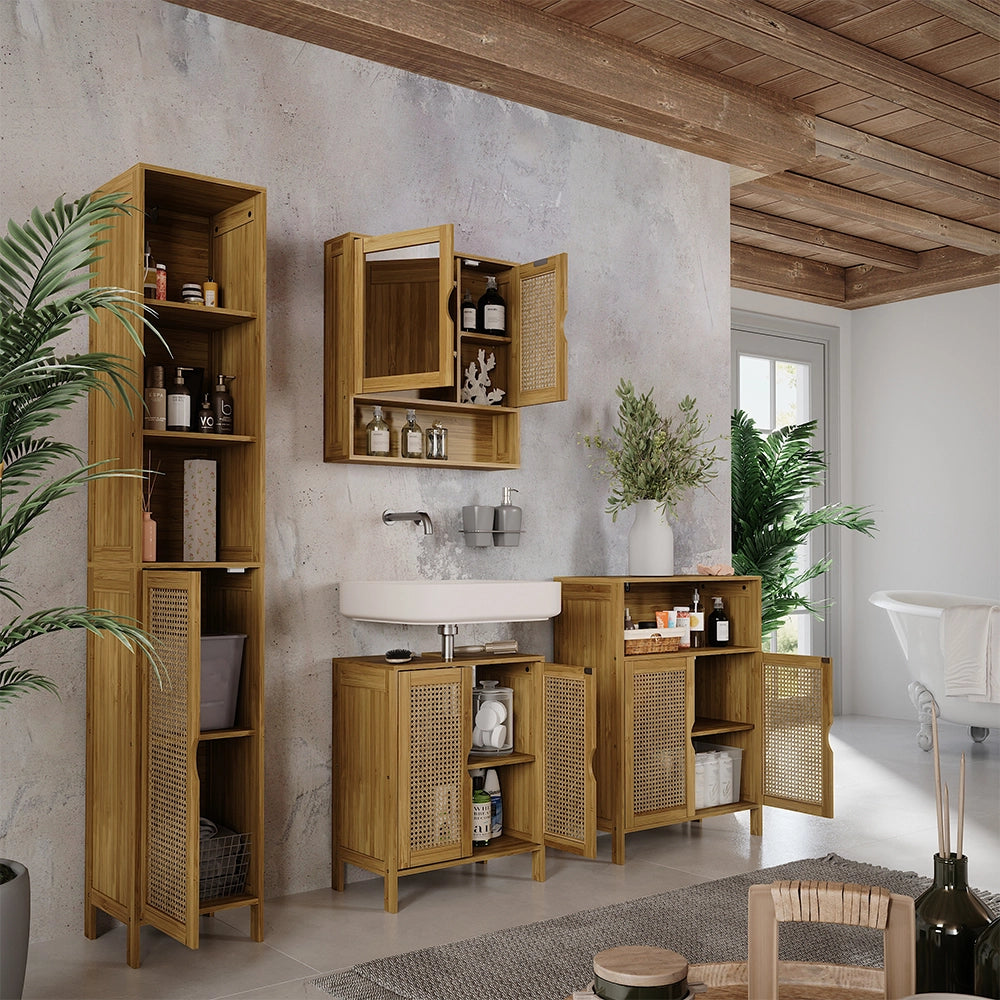 Mobile da bagno Liora Bambù 30 x 170 cm Vicco