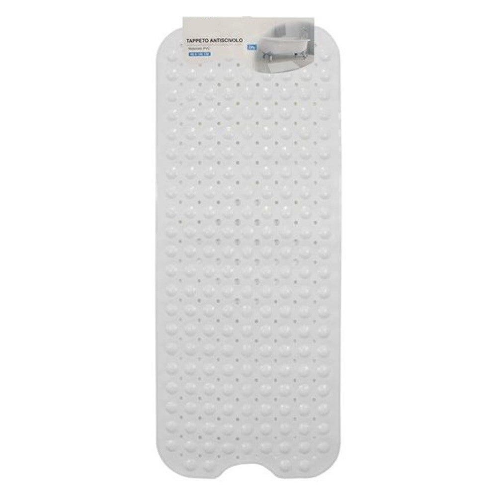 Trade Shop - Tappetino Per Vasca Antiscivolo 100 X 40 Cm Tappeto Doccia In Pvc 79738 Bianca -