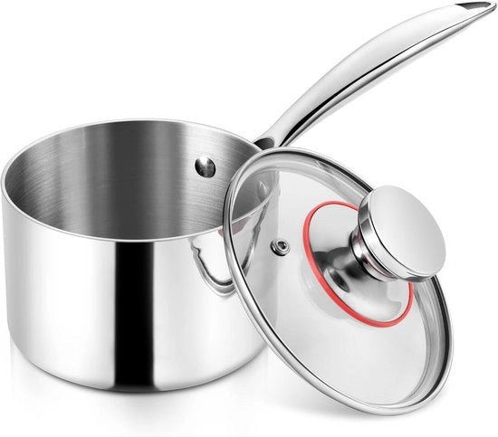 Bicchiere da latte in acciaio inossidabile 2L - Robusto e resistente al calore - 1 pezzo - Acciaio inossidabile - 16 cm