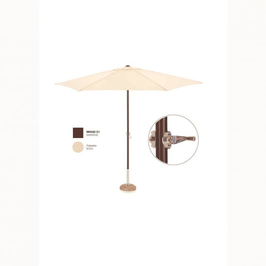 OMBRELLONE TONDO DA GIARDINO D 240CM ECRU BASE ESCLUSA