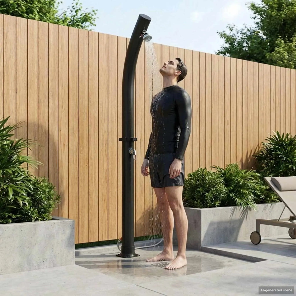 Doccia Solare con Doccetta PVC, ABS, Lega di zinco Nero 42039810