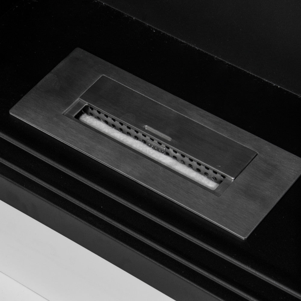 Camino a bioetanolo biocamino da terra Cambridge in legno Bianco 110x36x100h