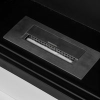 Camino a bioetanolo biocamino da terra Cambridge in legno Bianco 110x36x100h