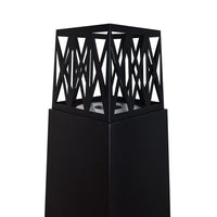 Camino a bioetanolo da giardino per esterno Vulcano Nero 40x40x145