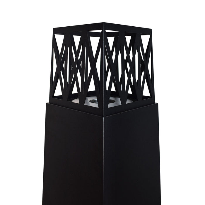 Camino a bioetanolo da giardino per esterno Vulcano Nero 40x40x145